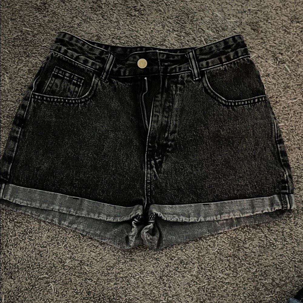 SHEIN Black Denim Jean Shorts